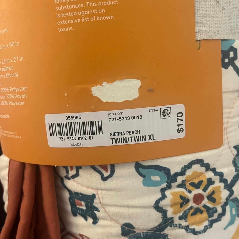 Second One of two AVAILABLE! Twin X/XL quilt set, Distant Lands - Picture 6 of 6